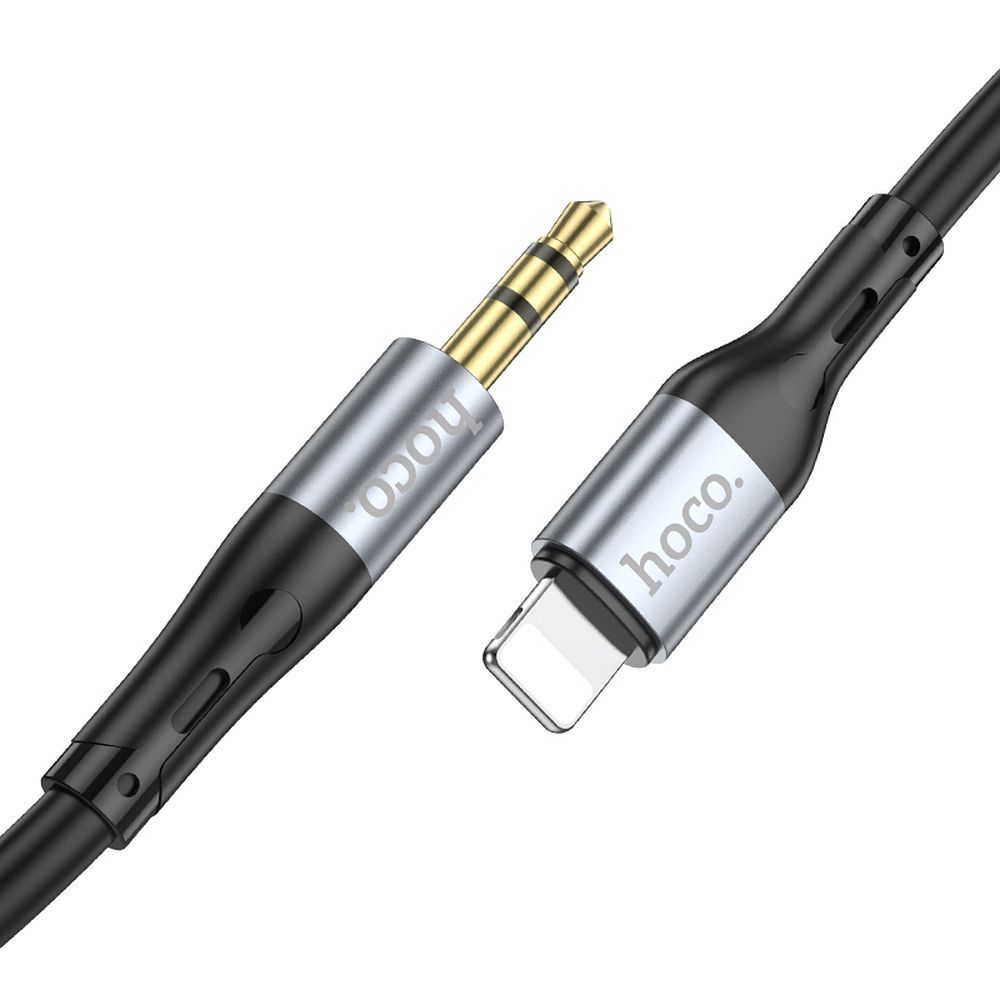 AUX-Klinkenkabel 3,5 mm auf Lightning 1 m UPA22 schwarz