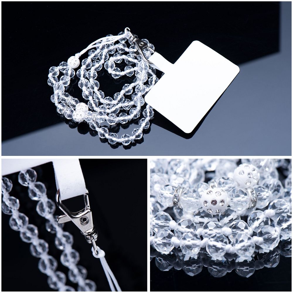 CRYSTAL DIAMOND Telefonanhänger / Kordellänge 74cm (37cm in Schleife) / Halsanhänger 