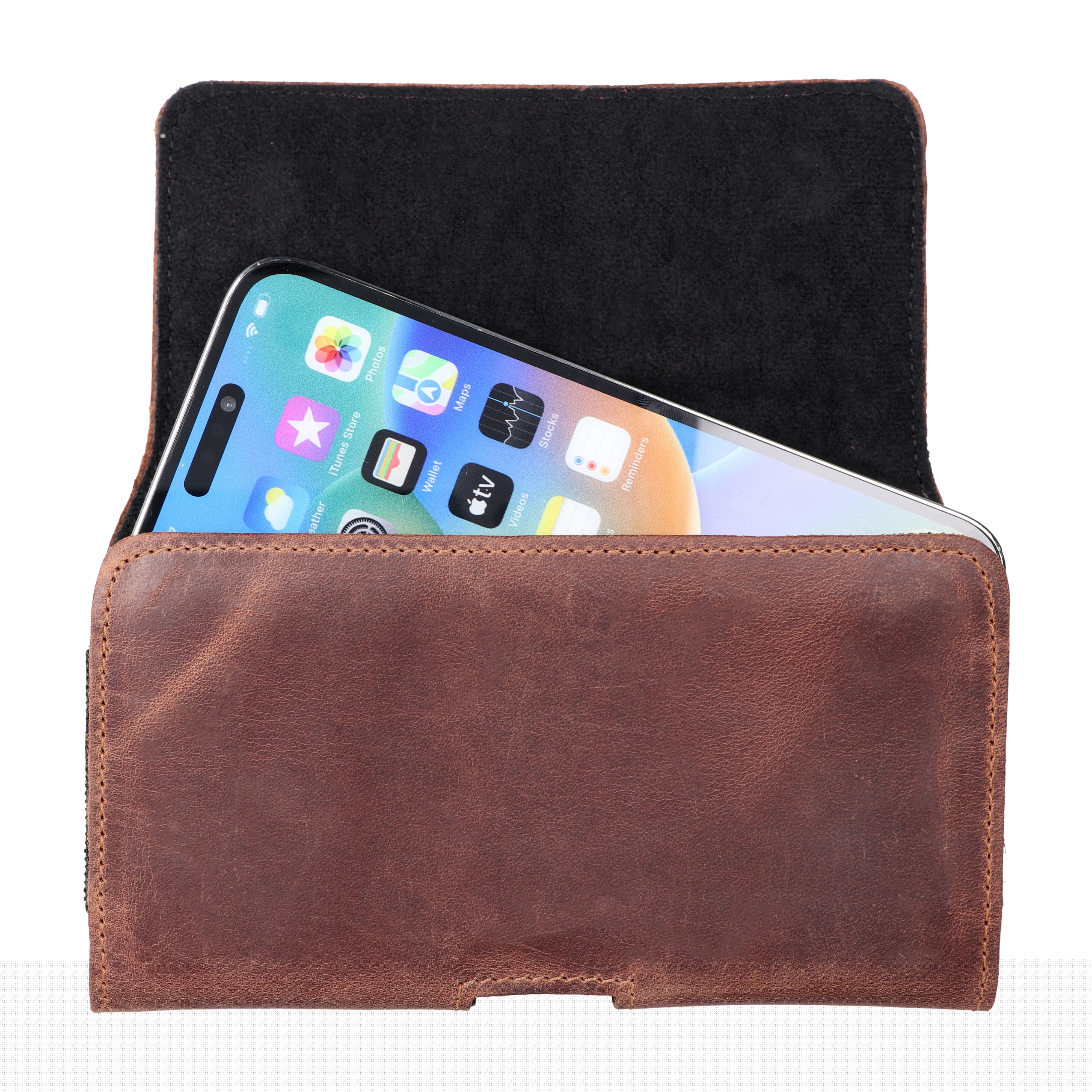 ROYAL Crazy Horse Universal-Gürtelholster aus Leder 3XL
