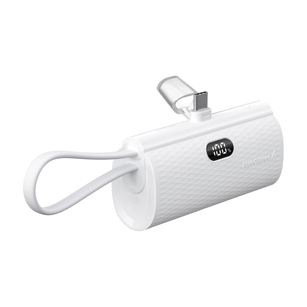 Powerbank Power Plug F5K3 PD 20W 5000 mAh mit integriertem USB-C-Anschluss