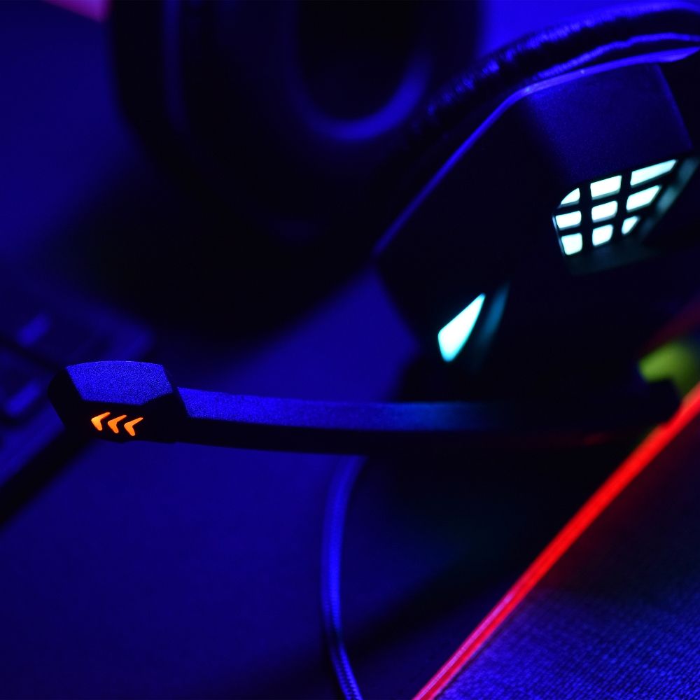 Kabelgebundener On-Ear-Kopfhörer mit 3,5-mm-Klinkenstecker und USB-A-Anschluss, Art Gaming-Kopfhörer mit Mikrofon, Modell G11