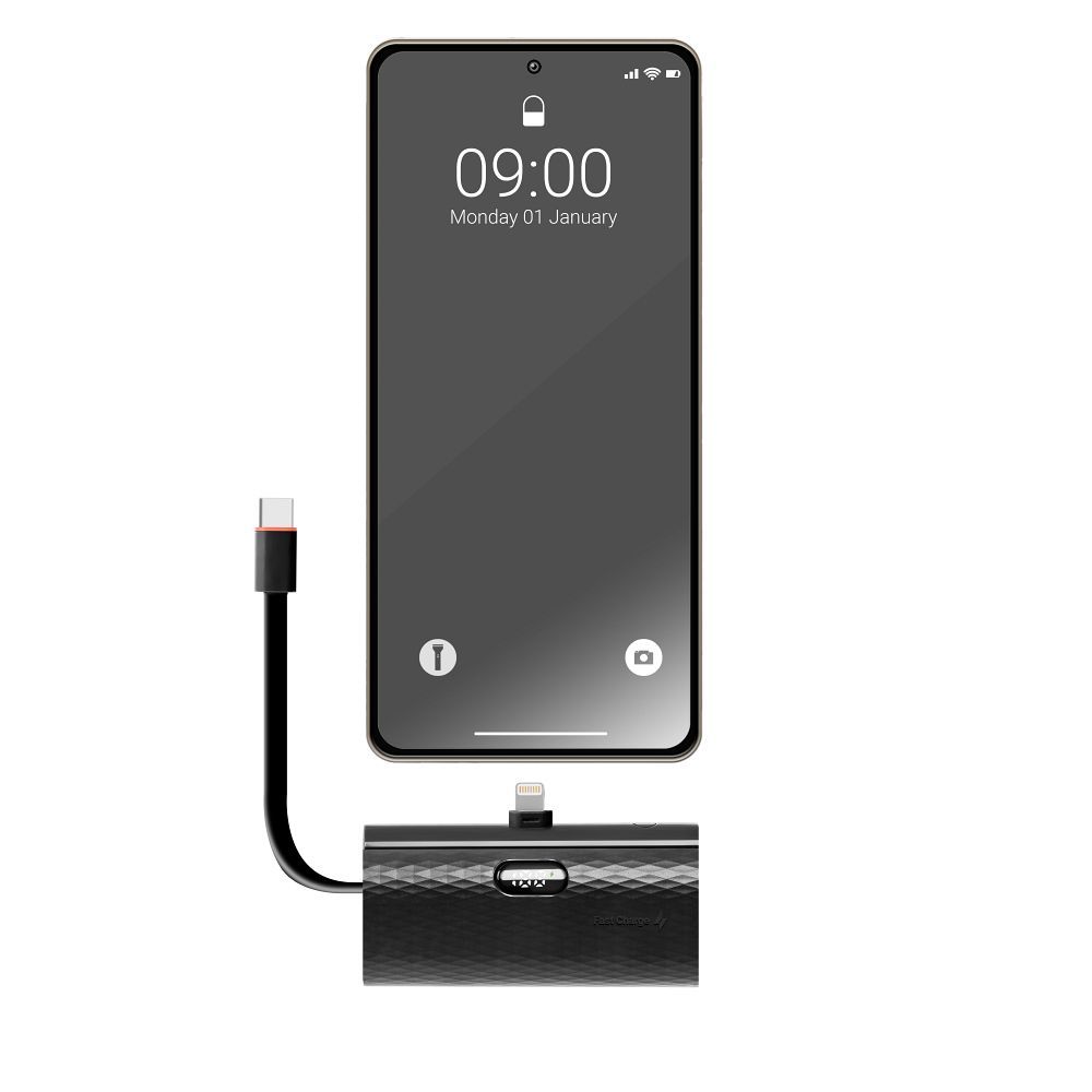 Powerbank Power Plug F5K3 PD 20W 5000 mAh mit integriertem Lightning-Anschluss