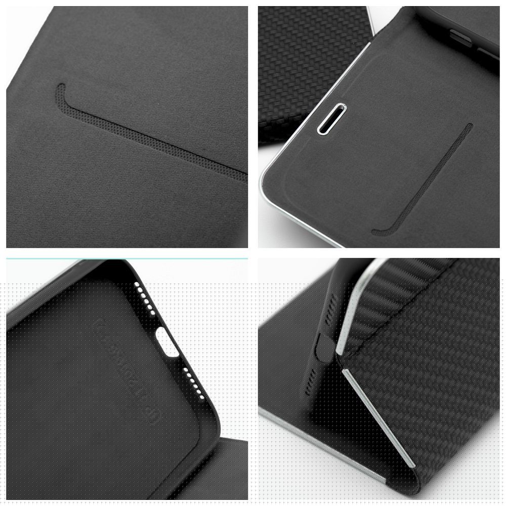 Bookcover Luna Carbon für alle Handymodelle