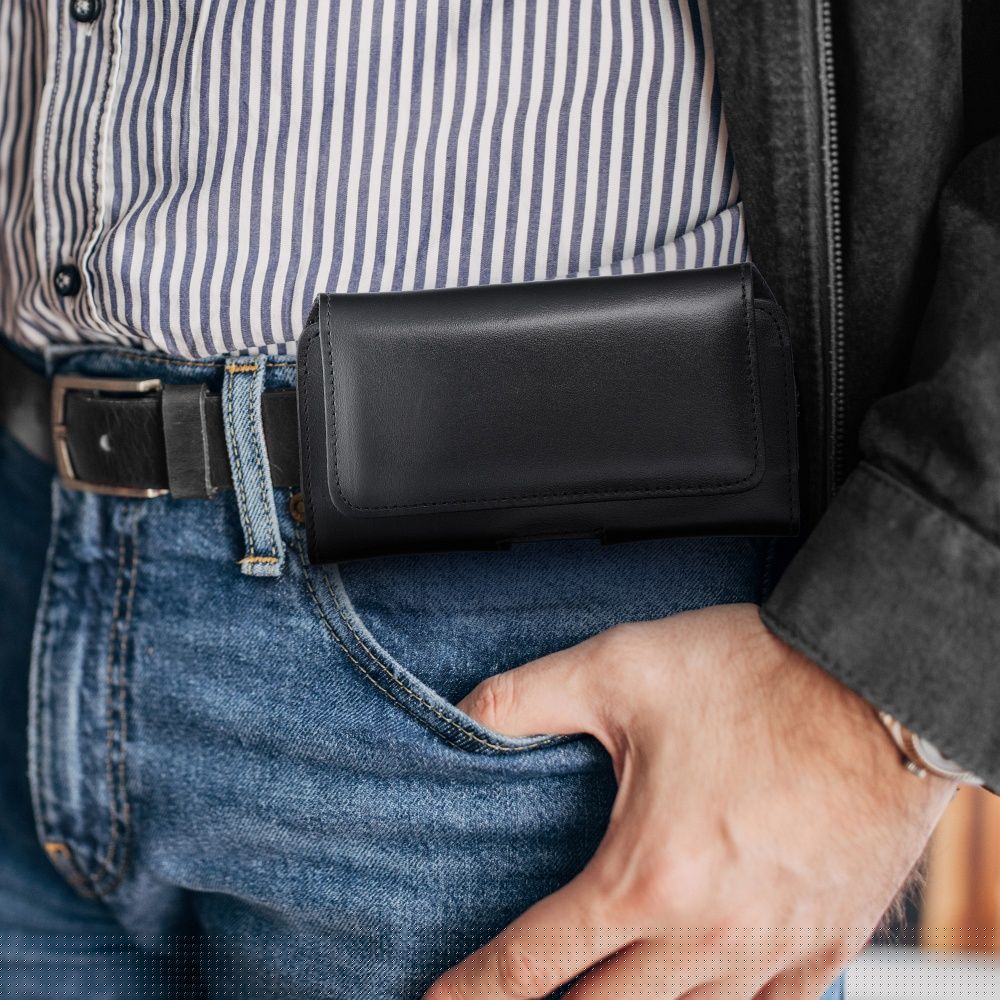 OYAL Universal-Gürtelholster aus Leder, horizontal, Größe L