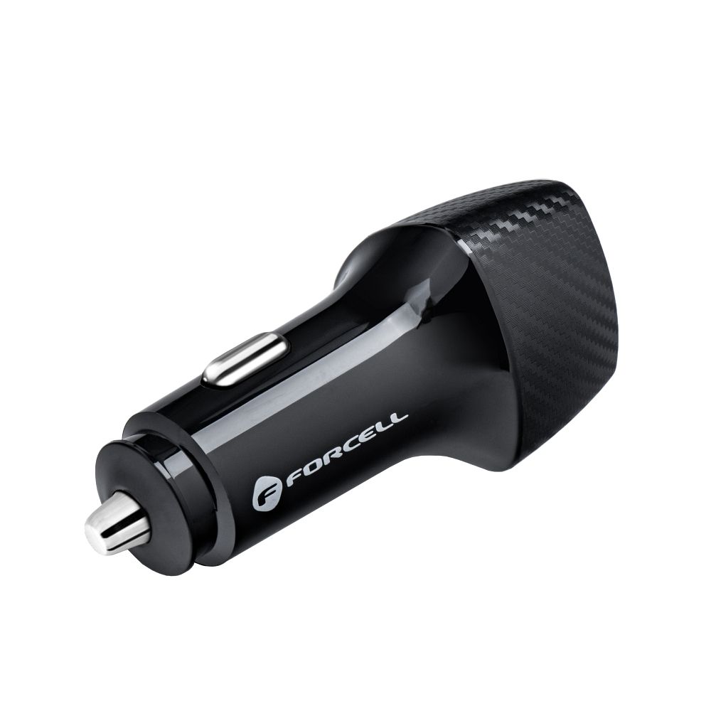 KFZ - Ladegerät Typ C 3.0 PD20W + USB QC3.0 18W 5A CC50-1A1C schwarz (Total 38W)