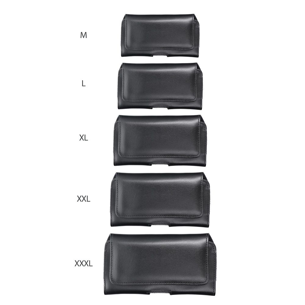 Leder Universal Gürtelholster - ROYAL / schwarz - Größe 2XL