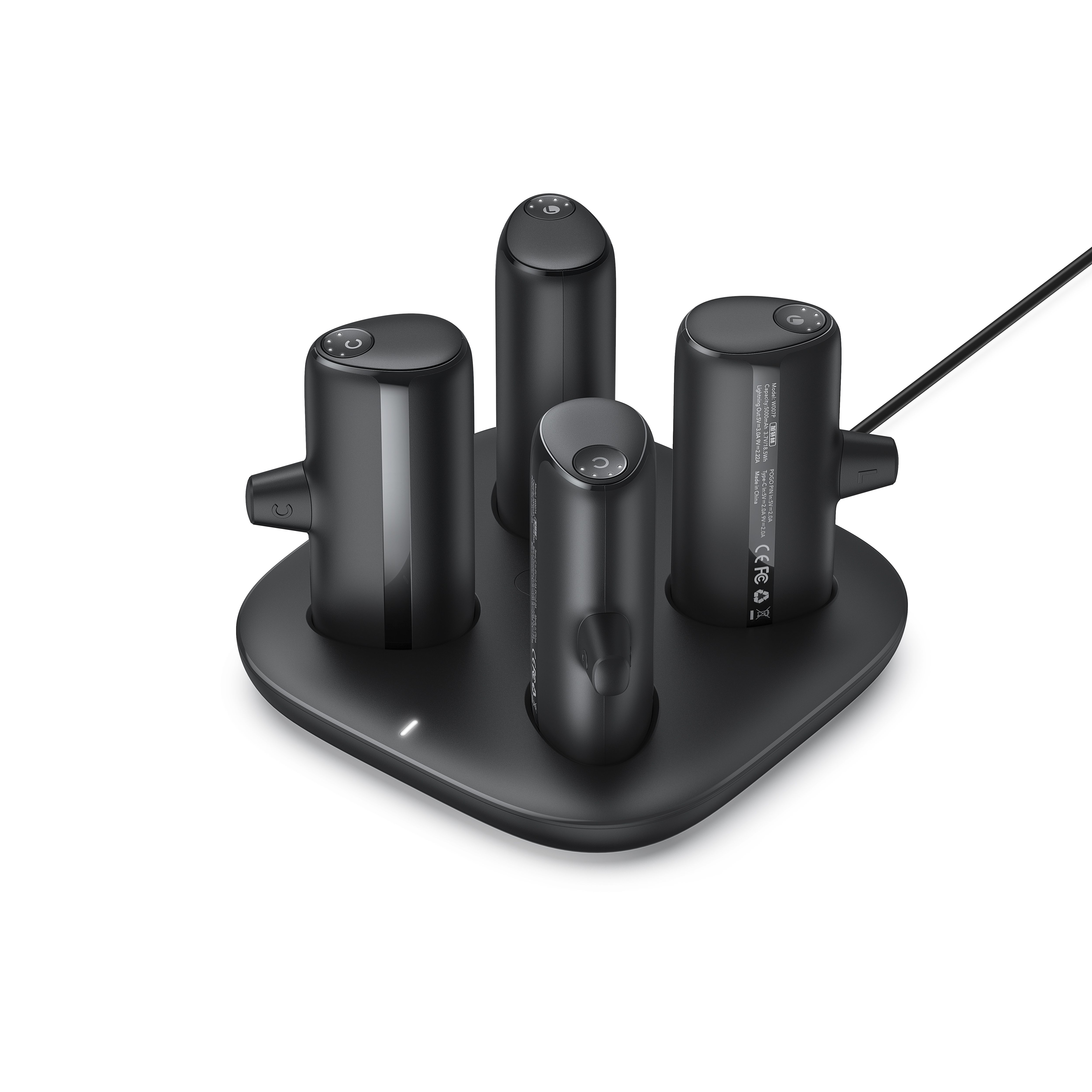 Veger Pogo Powerbank (W007CK) 4er-Set 5000 mAh schwarz TYP C + Lightning