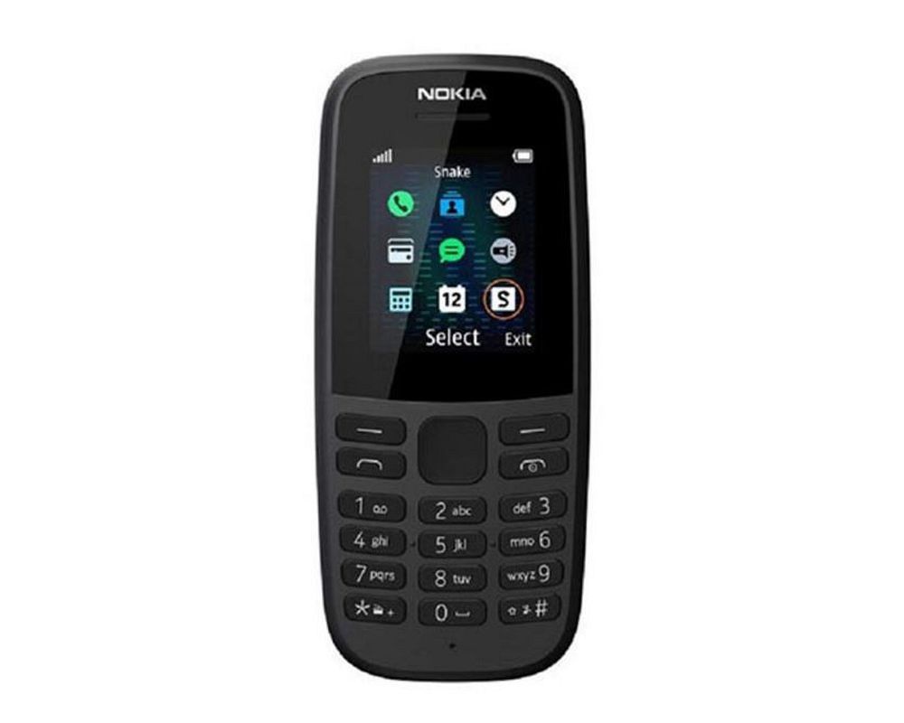 Nokia 105 2019 2G Dual SIM Schwarzes Mobiltelefon
