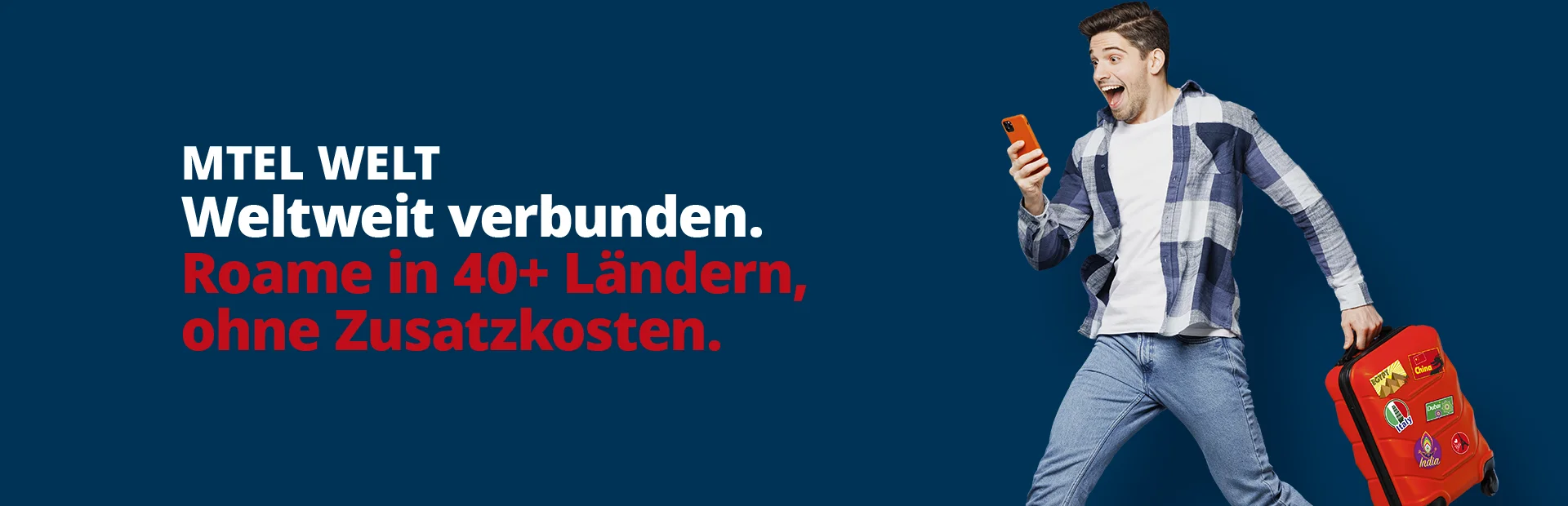 MTel Welt — Roame in 40+ Ländern, ohne Zusatzkosten